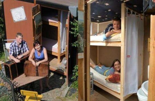 世界上最小的旅館,僅4平方米的德國手提箱旅館