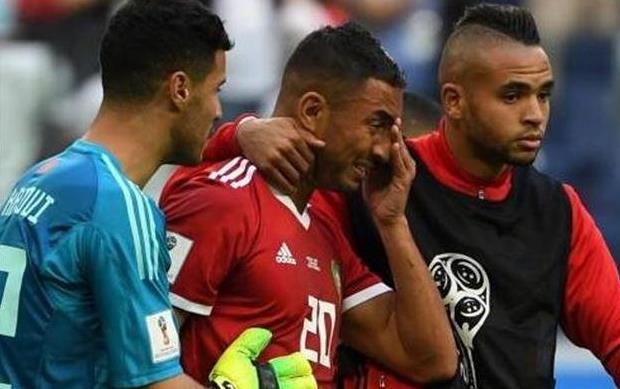 2018世界杯首個烏龍球 摩洛哥球員鮑哈杜茲頭球頂進自家球門