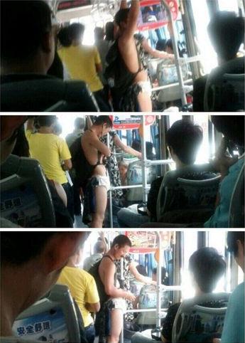 公交車奇葩內(nèi)褲哥:福州公交車內(nèi)現(xiàn)奇葩 “內(nèi)褲男”裸全身只穿內(nèi)褲