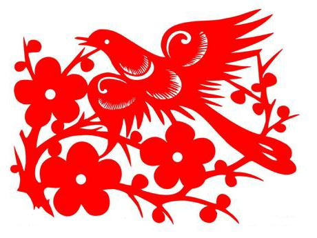 傳統(tǒng)文化報(bào)春鳥剪紙矢量圖