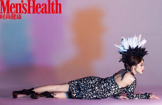 柳巖黑色內(nèi)衣性感出鏡,惹火貼身半裸型男錢(qián)凱登時(shí)尚健康男士版封面